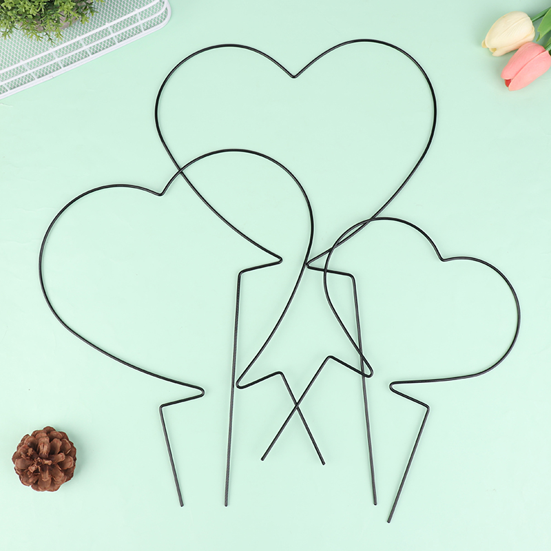 2Pcs Iron Heart-Shaped Garden  - đánh giá và giá Plant Support Stake