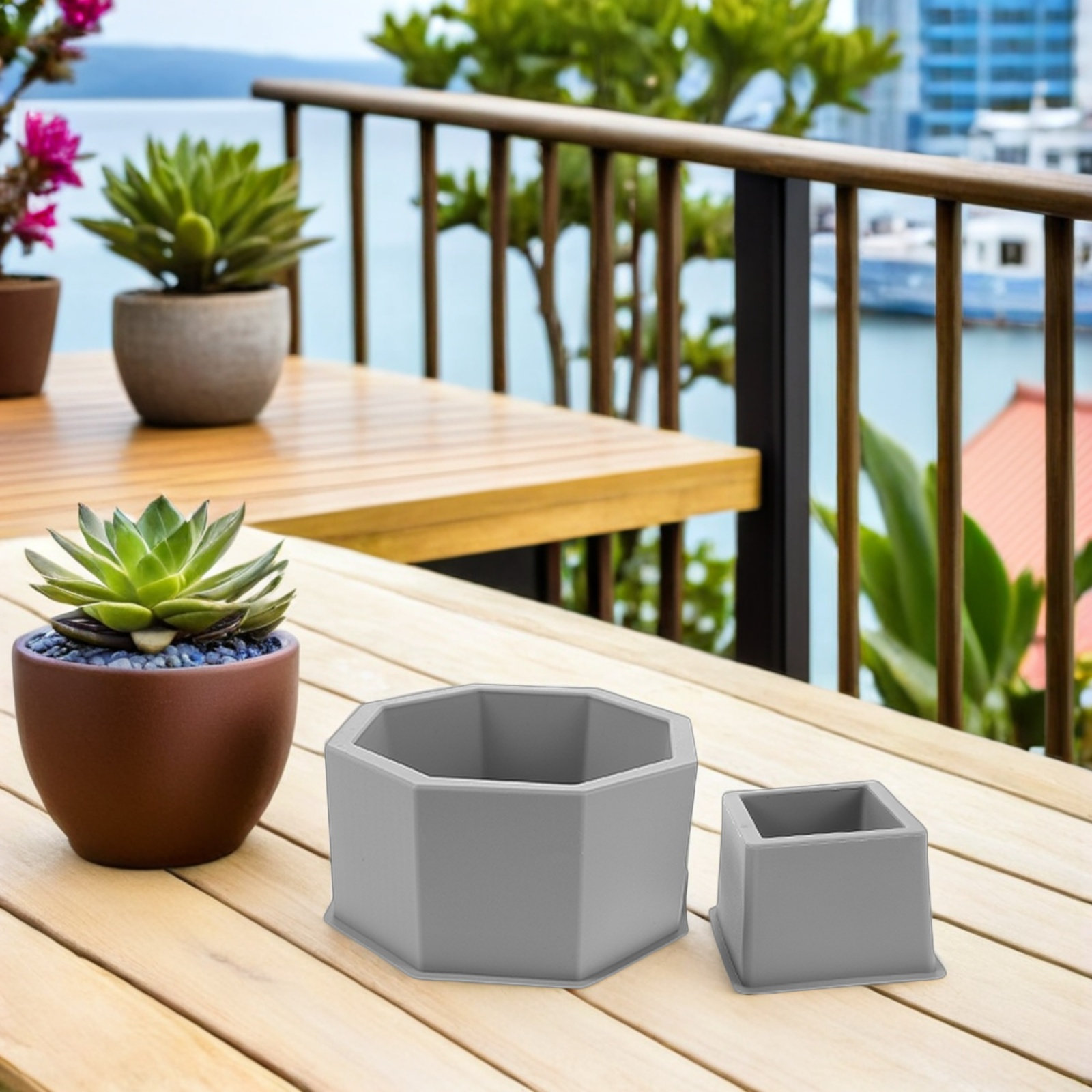 2Pcs Silicone Concrete Planter - đánh giá và giá Succulent Set