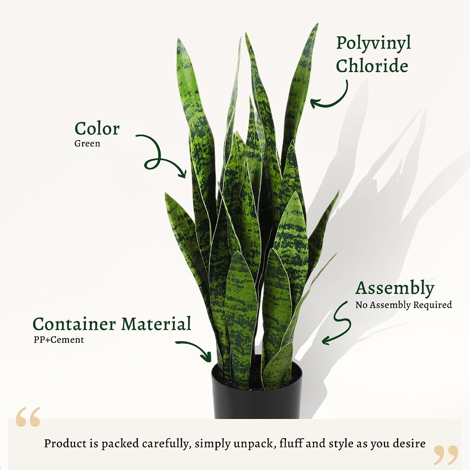 Artificial Snake Plant, 35in G - đánh giá và giá Snake Plant